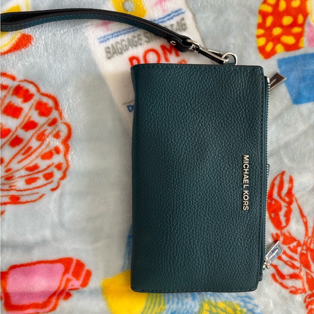 Michael Kors Dark Green Wristlet